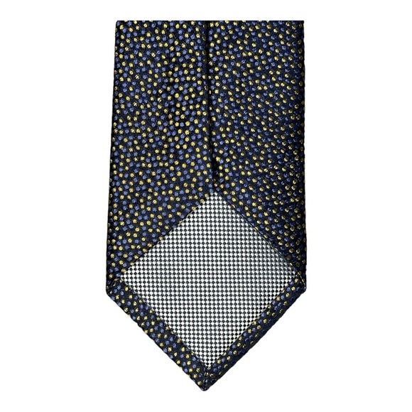 CHARLES TYRWHITT LONDON ROYAL SETA SILK NAVY MICRO DOT NECK TIE - Picture 7 of 9